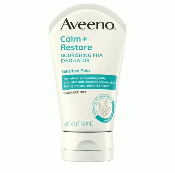 Aveeno Calm + Restore Nourishing Face Exfoliator, 4 fl. Oz