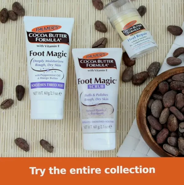 Palmer's Brand Cocoa Butter Foot Magic Scrub including Vitamin E for Dry Feet