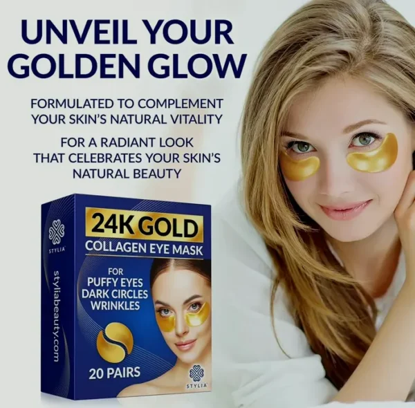 24k Gold Eye Patches for Puffy Eyes