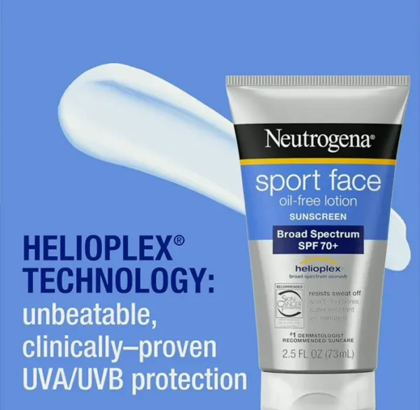 Neutrogena Athletic Facial Sunblock Protection 70+, Non-Oily Cream