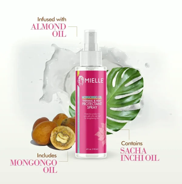 Mielle Mongogo Oil Heat Protection Spray, Safe for Any Hair Types