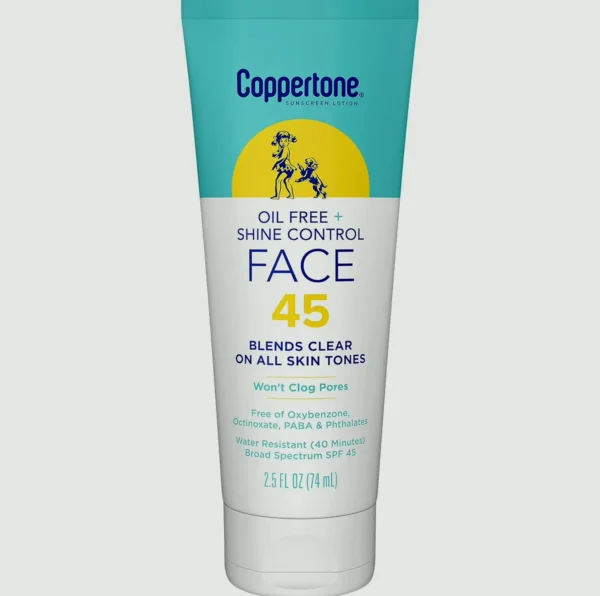 Oil-Free Anti-Shine SPF 45 Face Sunscreen, 2.5 fl. oz.