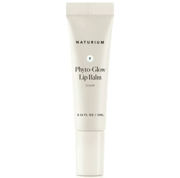 Naturium's Phyto-Glow Lip Balm offering Hydration, Shiny Finish, 0.34 oz Clear