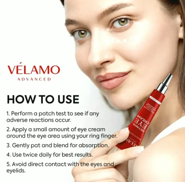 VELAMO ADVANCED Eye Gel for Wrinkles & Dark Circles - 0.5oz