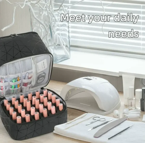 Compact Nail Polish Holder featuring UV Light