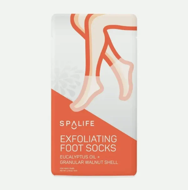 SpaLifePeeling Foot Socks - Eucalyptus Oil + Granular Nut Shell 8 Set