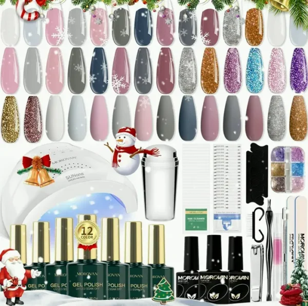 Expert Nail Lacquer Kit: Variety Including U V/LED and Accessories