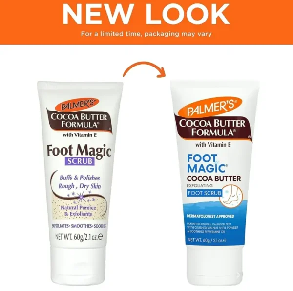 Palmer's Brand Cocoa Butter Foot Magic Scrub including Vitamin E for Dry Feet