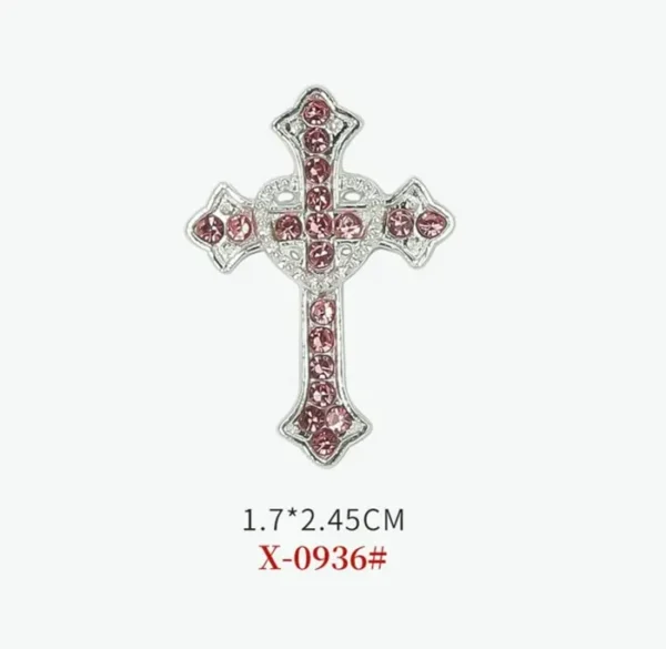 Vintage Cross Nail Charms, 10-Piece Set