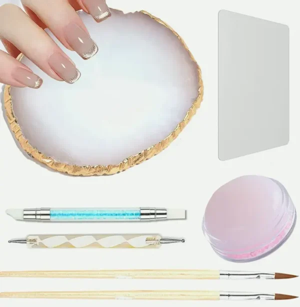 Epoxy Manicure Art Palette with Tools