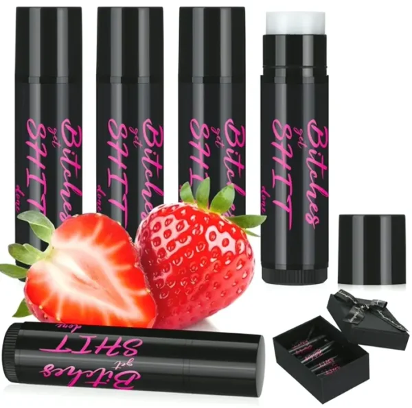 Four Pcs Amusing Swear Lip Balm Gifts