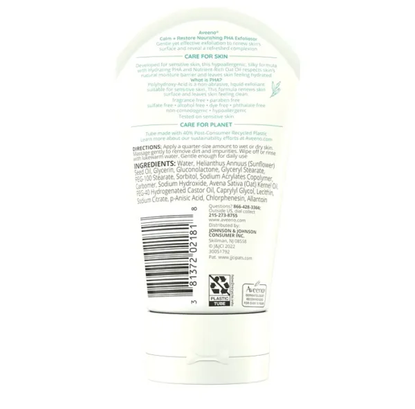 Aveeno Calm + Restore Nourishing Face Exfoliator, 4 fl. Oz