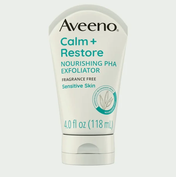 Aveeno Calm + Restore Nourishing Face Exfoliator, 4 fl. Oz