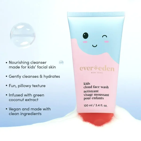 Evereden Kids Cloud Face Wash, Tropical Sorbet, 3.4 oz