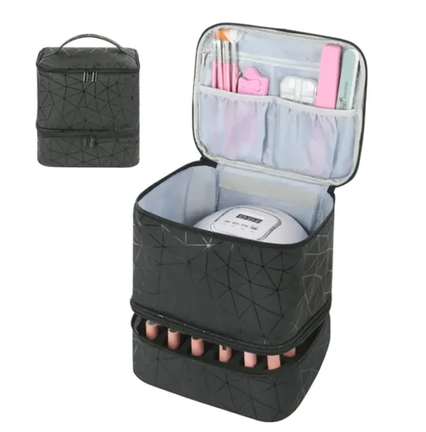 Compact Nail Polish Holder featuring UV Light