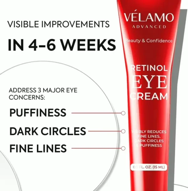 VELAMO ADVANCED Eye Gel for Wrinkles & Dark Circles - 0.5oz