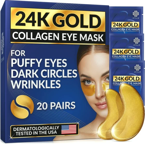 24k Gold Eye Patches for Puffy Eyes