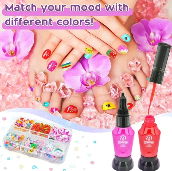 Kids Nail Kit with Blower & Art Accessories