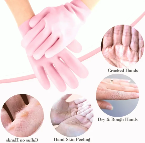 Silicone Moisturizing Gloves Women's Hand Care, Anti-Slip Moisturizer Gloves